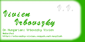 vivien vrbovszky business card
